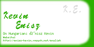 kevin enisz business card